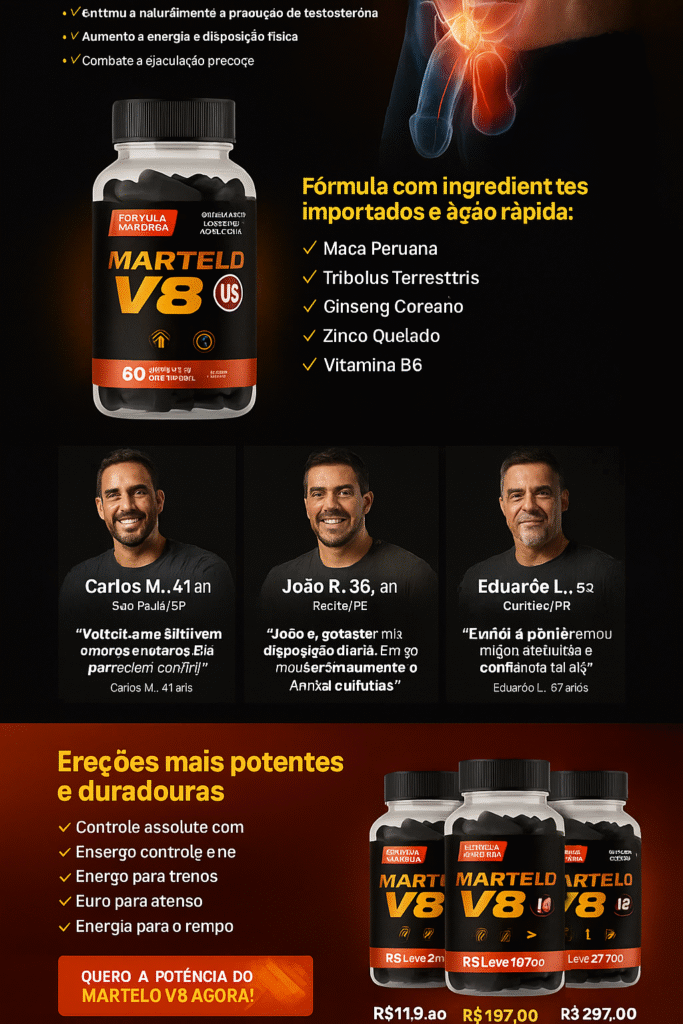Desperte o Poder do Verdadeiro Macho com Martelo V8! Mais potência, mais disposição, mais virilidade — Fórmula avançada desenvolvida nos EUA.